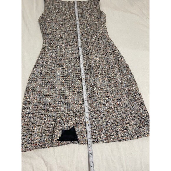 Tory Burch Emma Dress Tweed Normandy Blue Sleeveless Womens 10 - Picture 9 of 10